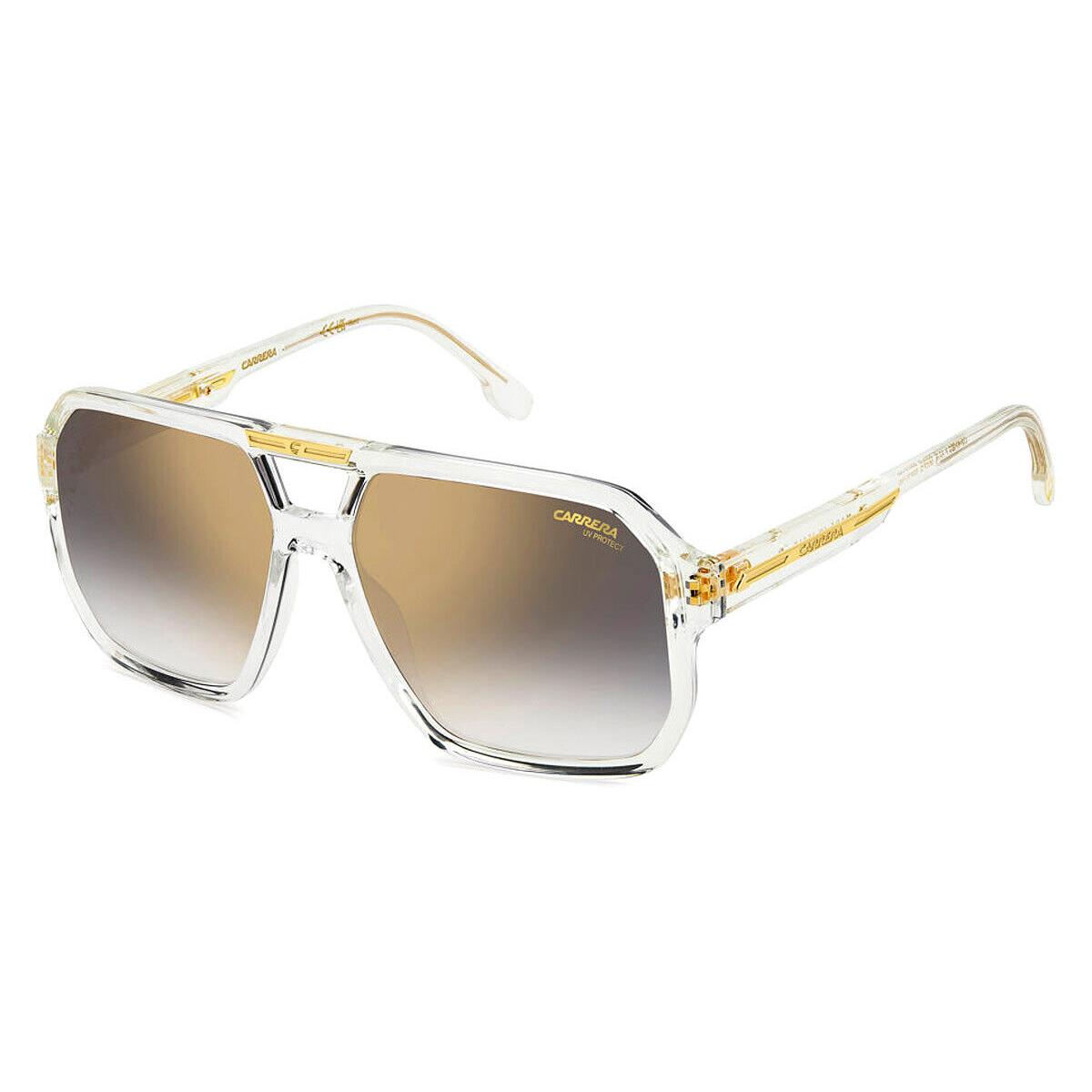 Carrera Victory C 01/S Men Sunglasses Crystal 60mm - Frame: Crystal, Lens: Gray Shaded Gold Mirrored