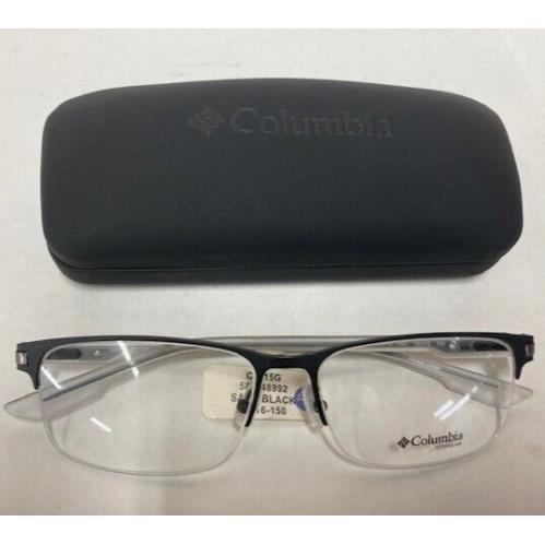 Columbia Men`s Eyeglass Frames In Satin Black C3015G- IN Case