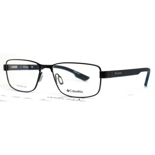 Columbia C3027 002 Matte Black Mens Rectangle Full Rim Eyeglasses 58-17-145 B:37