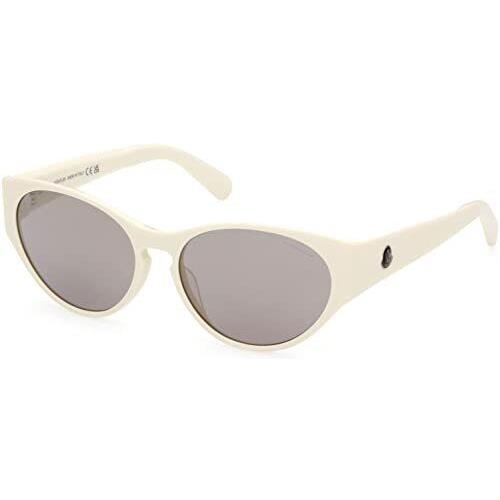 Moncler Sunglasses ML0227-21C White W/ Mirrored Smoke Lens 57mm