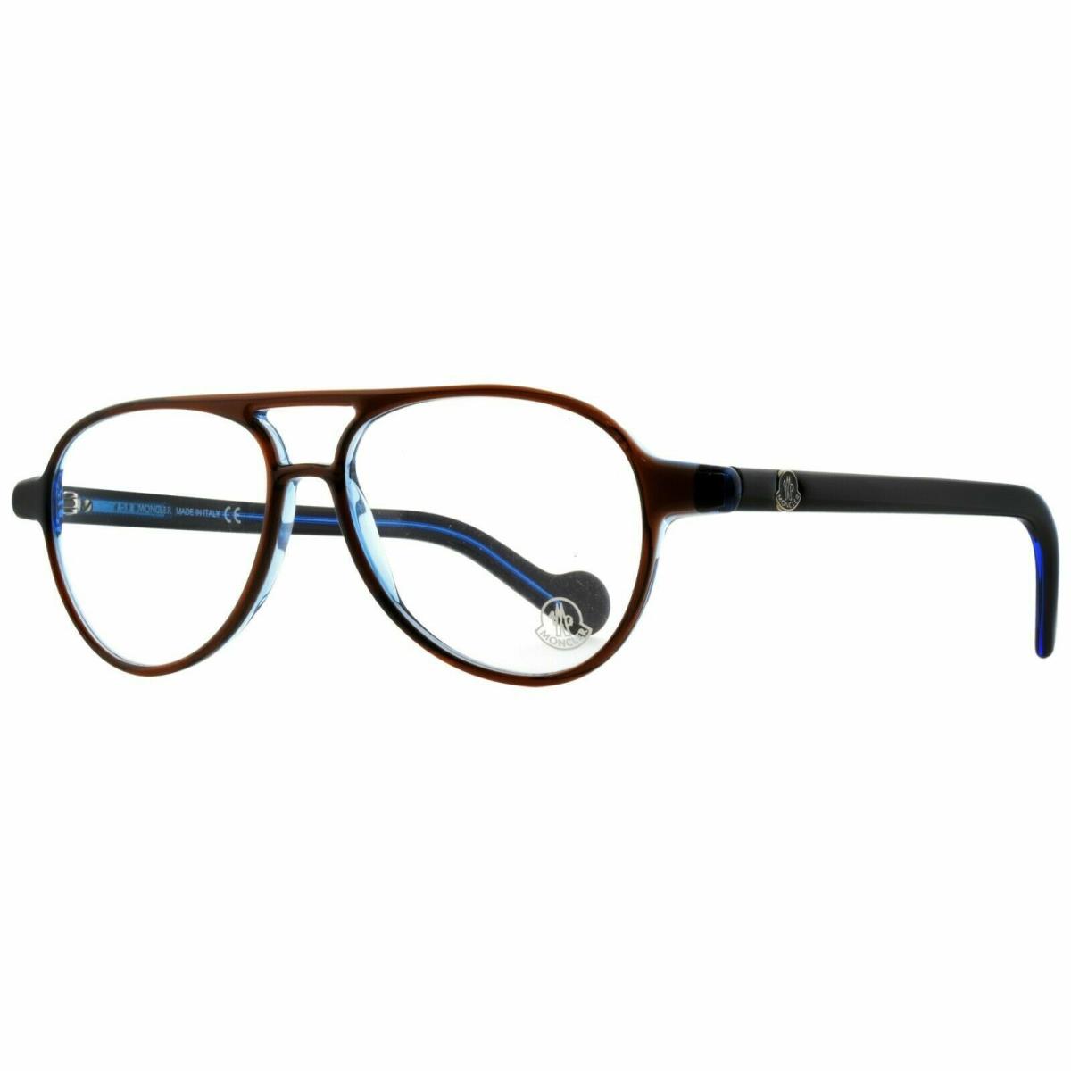 Moncler ML5031 050 Brown/blue Aviator Frames Eyeglasses