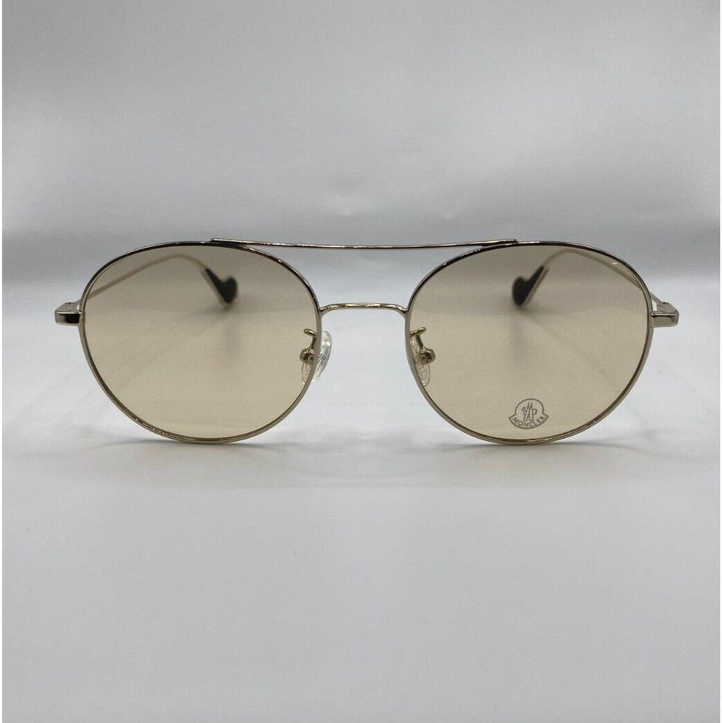 Moncler ML5046-F 032 Gold Round Aviator Metal Eyeglasses Frame 53-19-145 5046-F