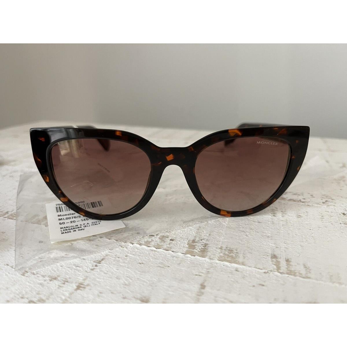 Moncler Cat Eye Sunglasses Havana 50 mm ML0076/S 52G