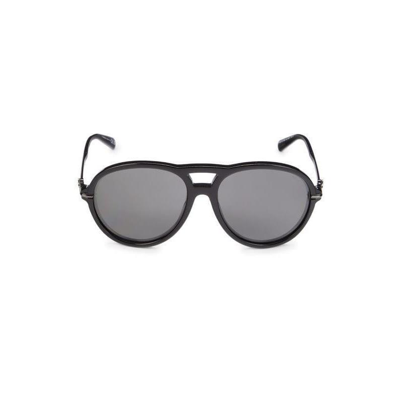 Mens Moncler Plastic/metal 60mm Pilot Sunglasses Black