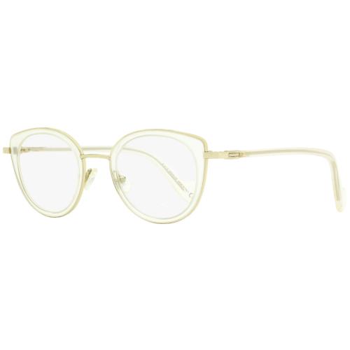 Moncler Oval Eyeglasses ML5025 024 Light Gold/frosted 46mm 5025