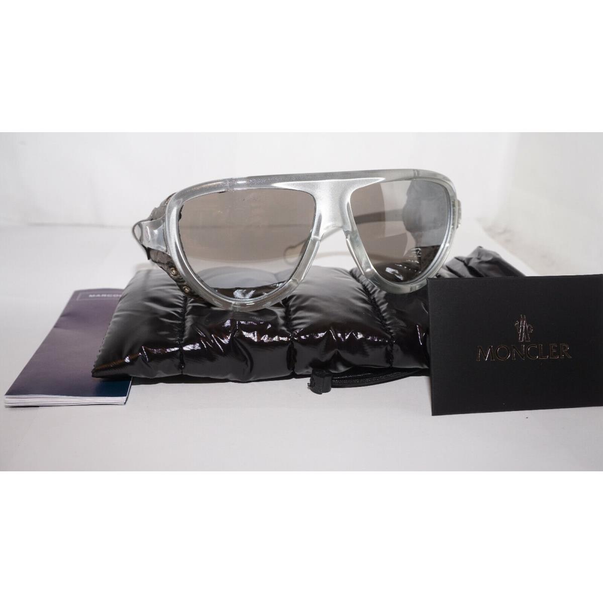 Moncler Sunglasses Grey Pearl Mirror Plastic Aviator ML0089 20C 57 13 140