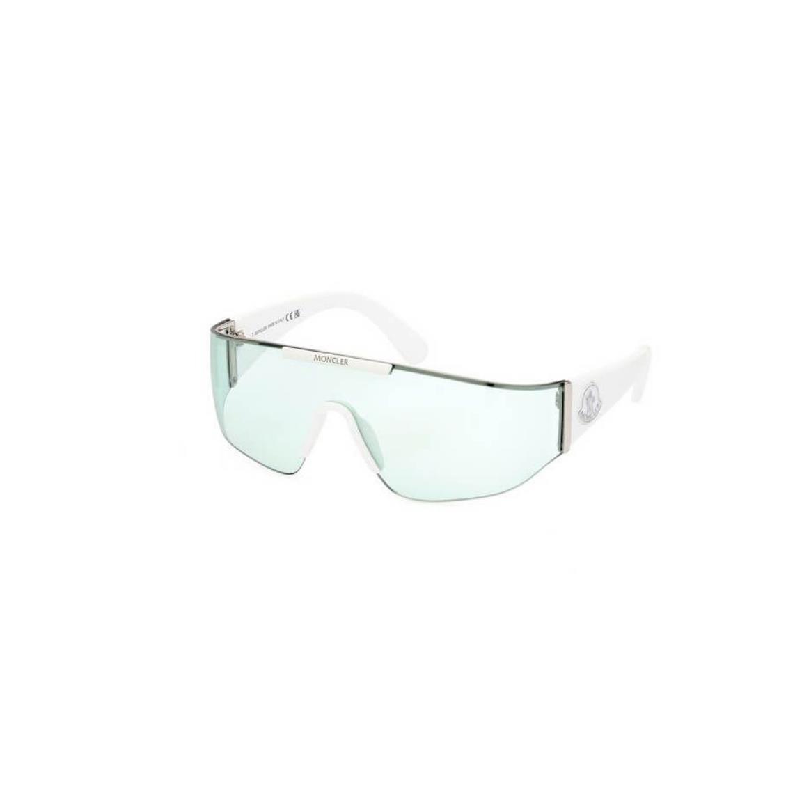 Moncler Sunglasses ML0247-21N Shinny Palladium W/ Aqua Lens