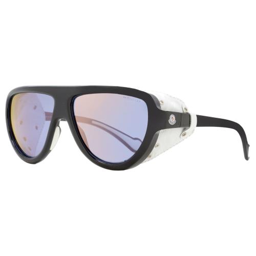 Moncler Shield Sunglasses ML0089 01C Black/white Leather 57mm 0089