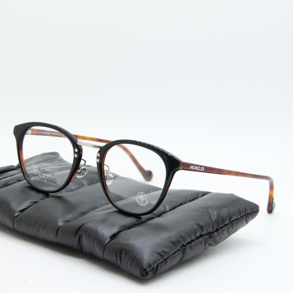 Moncler ML 5091-D 005 Black Brown Havana Eyeglasses W/case 49-22