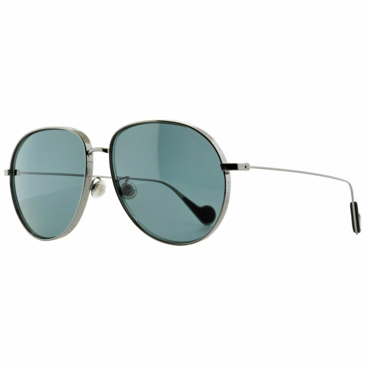 Moncler Sunglasses ML0120-F 08A Silver Frame Round Sunglasses