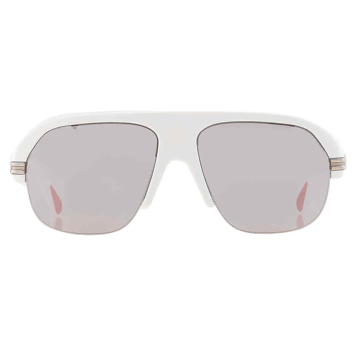 Moncler Lodge Smoke Mirror Navigator Men`s Sunglasses ML0267 21C 57