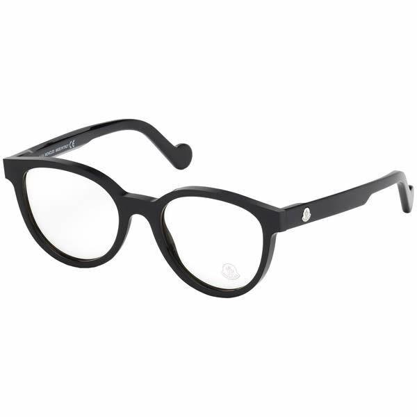 Moncler ML5041 001 Eyewear Optical Frame Black Round Italy