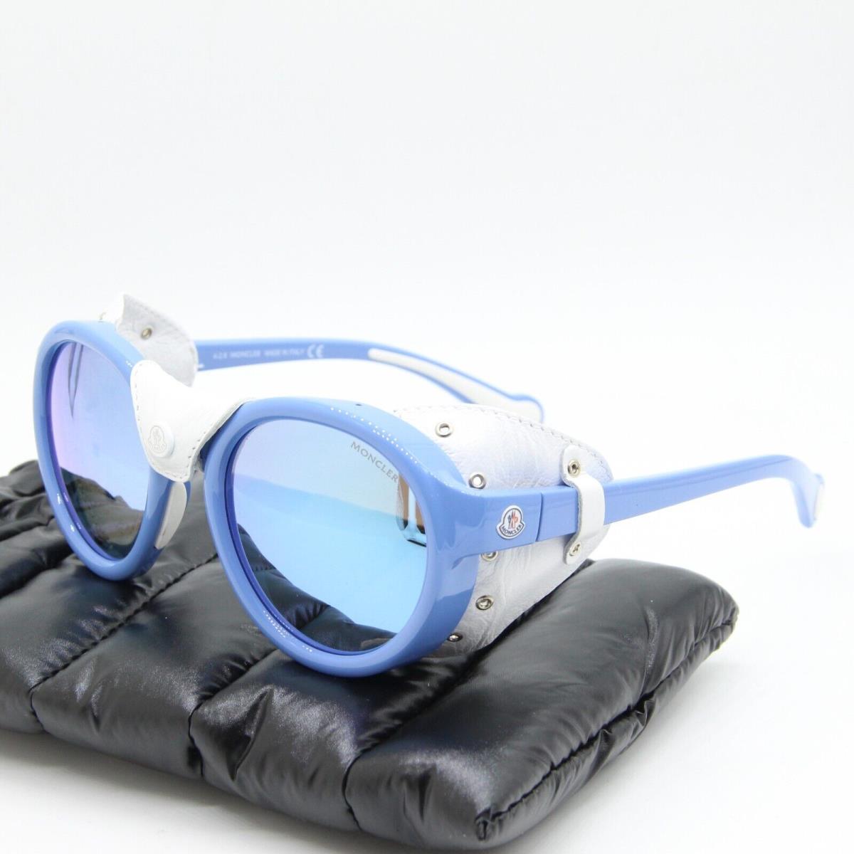 Moncler ML 0046/S 84C Blue Mirror Sunglasses W/case 52-20