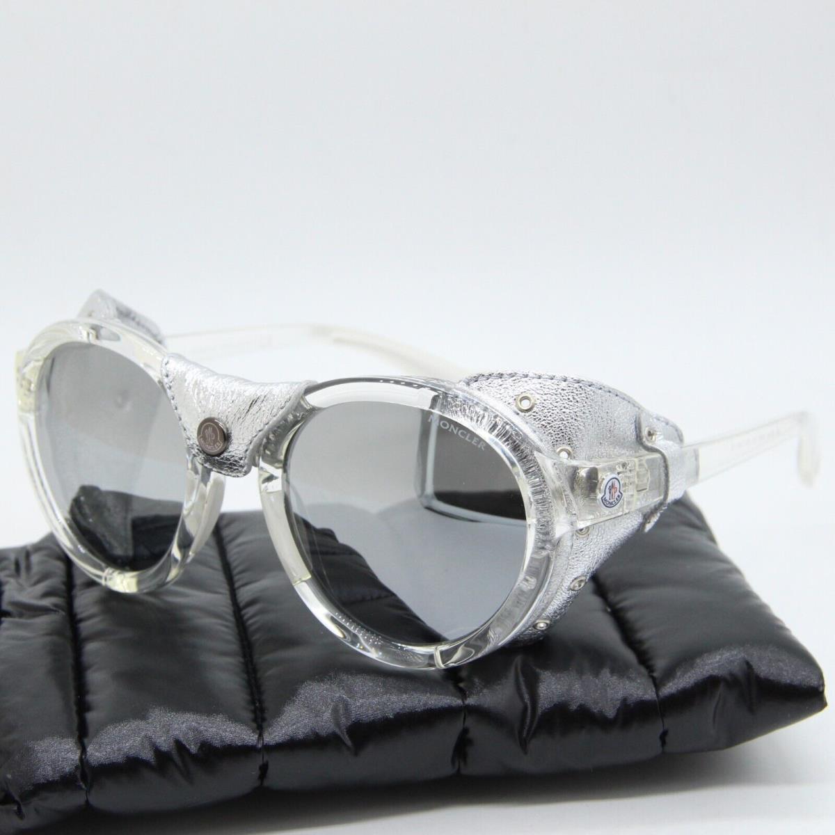 Moncler ML 0046 26C Silver Mirror Sunglasses W/case 52-20