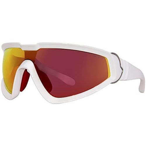 Moncler Sunglasses ML0249-21G White W/ Red Lens