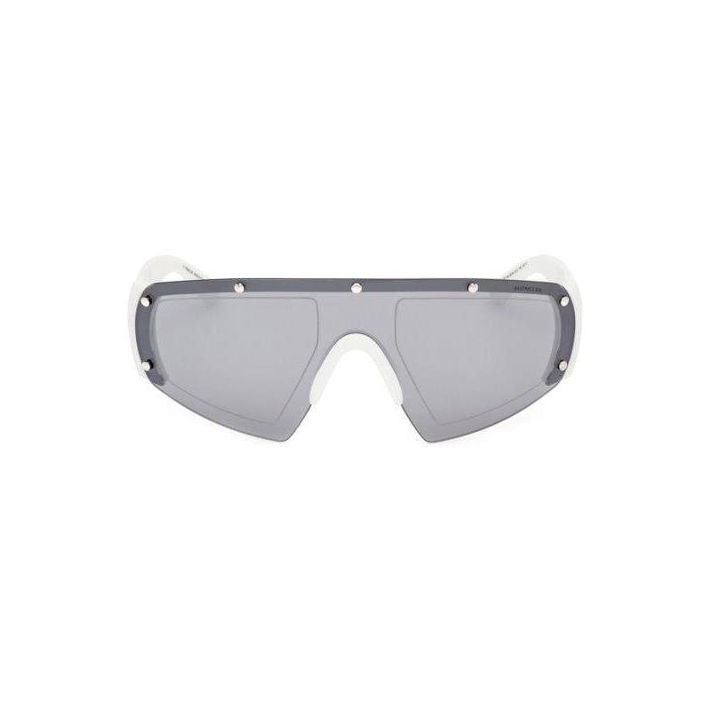 Mens Moncler Cycliste Shield Sunglasses White/smoke Mirror