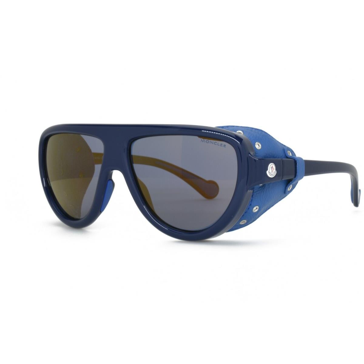 Moncler Shield Sunglasses Leather Shield Blue 0089/90D