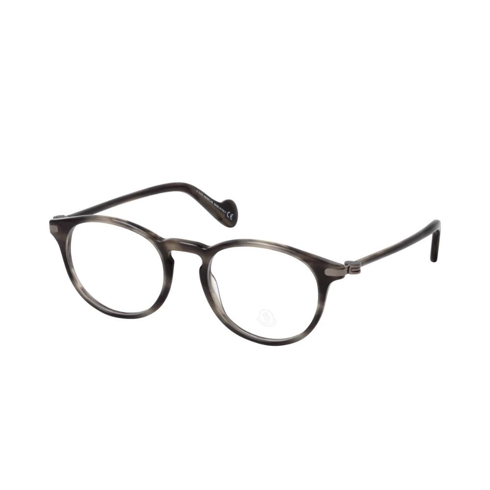 Moncler ML5044 055 Eyewear Optical Frame Grey Havana Round Italy