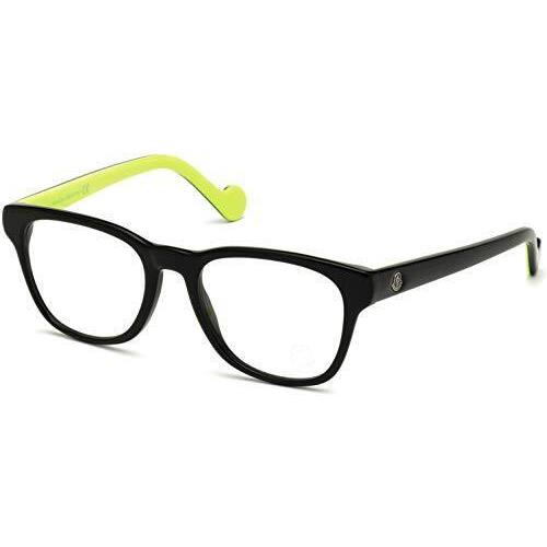 Moncler RX Eyeglasses ML 5065-001 Black W/flourescent Green Inner