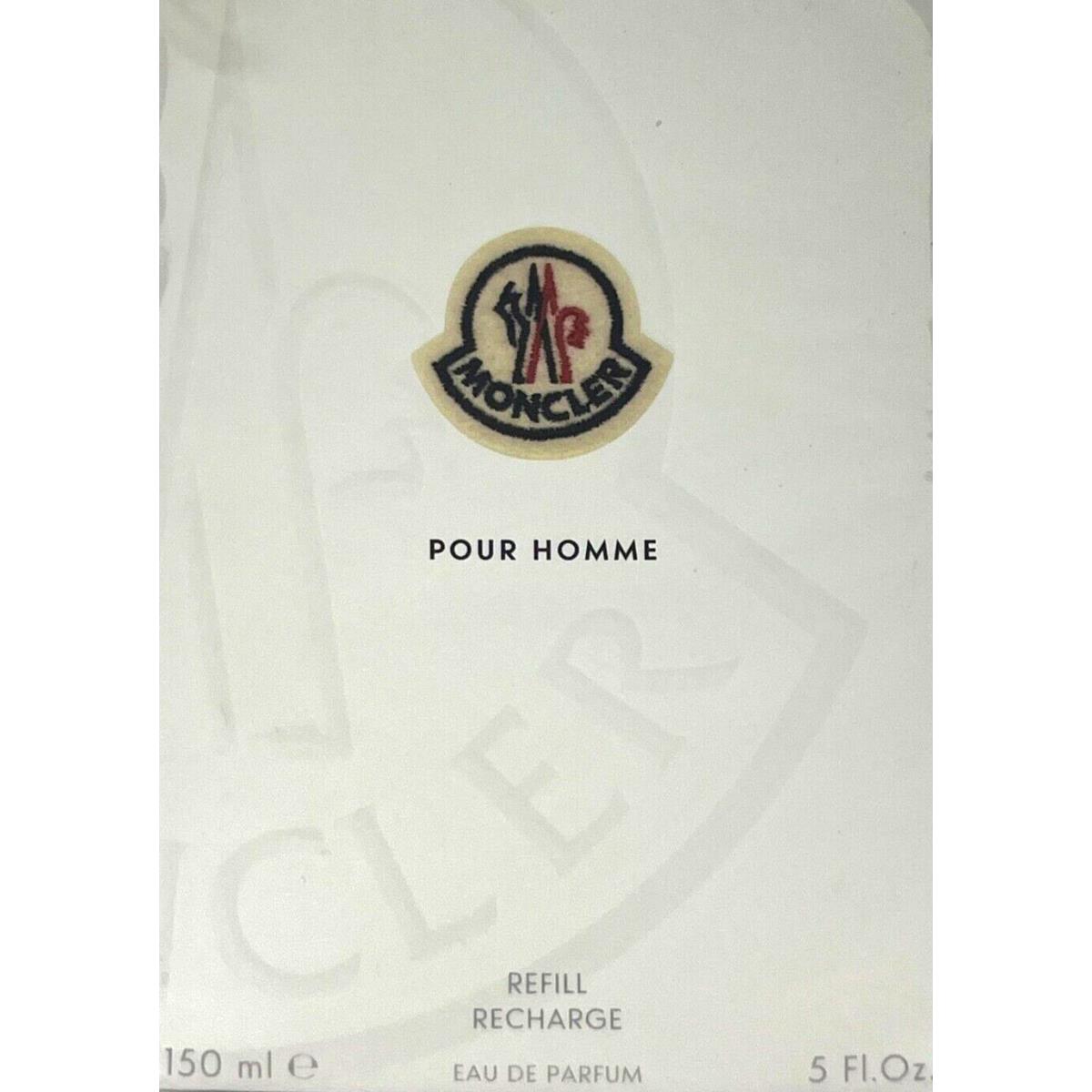 Moncler Pour Homme Eau DE Parfum Spray Refill For Men 5.0 Oz / 150 ml