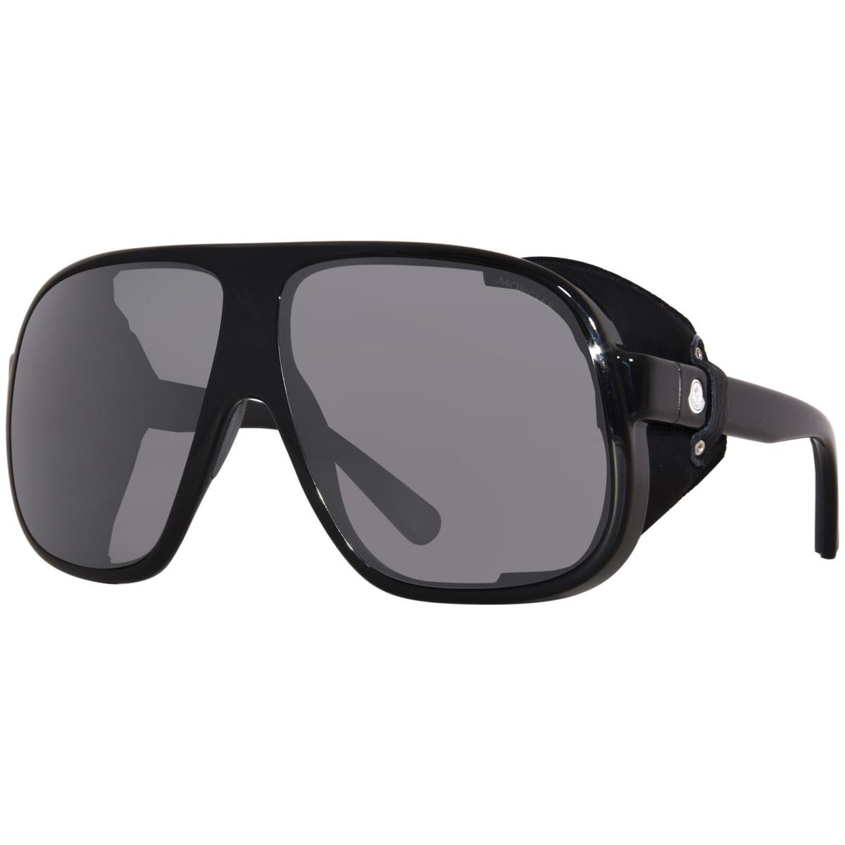 Moncler Diffractor ML0206 05C Sunglasses Black/smoke Mirror Pilot 66mm