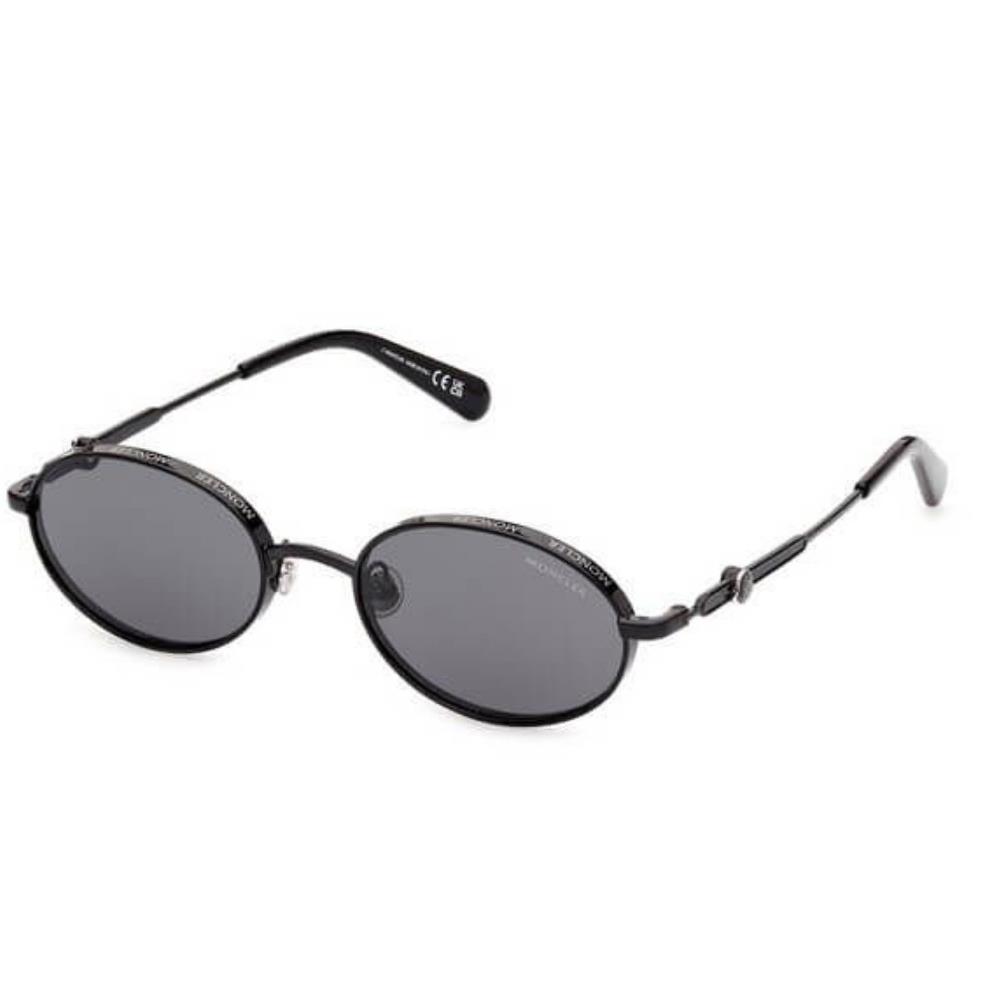 Moncler Sunglasses ML 0224-01A Shinny Black / Dark Gray Lenns 52mm