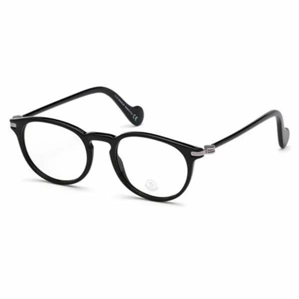 Moncler ML5044 001 Eyewear Optical Frame Black Round Italy