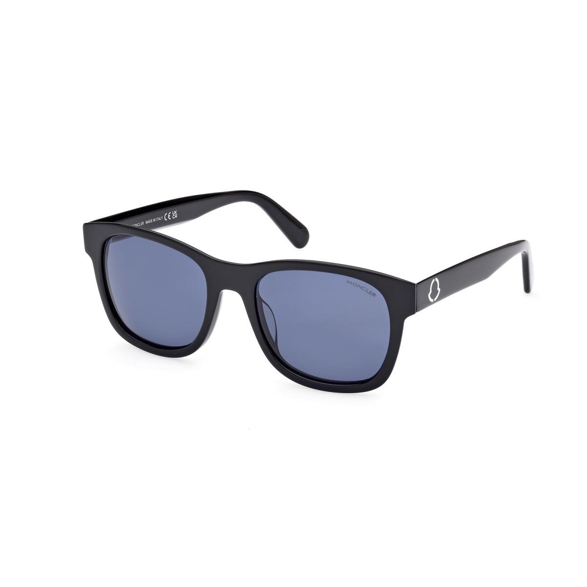 Moncler Sunglasses ML0250-P - 01V Black w/ Blue Lens 55mm