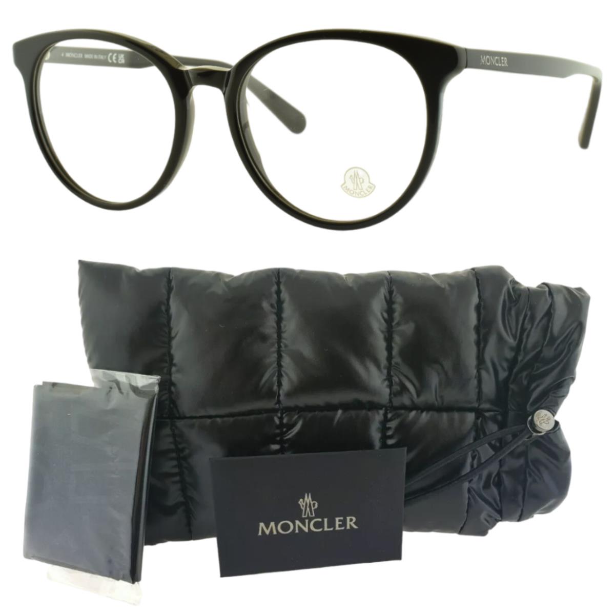 Moncler ML5117 001 Black Round Full Rim Unisex Optical Frame