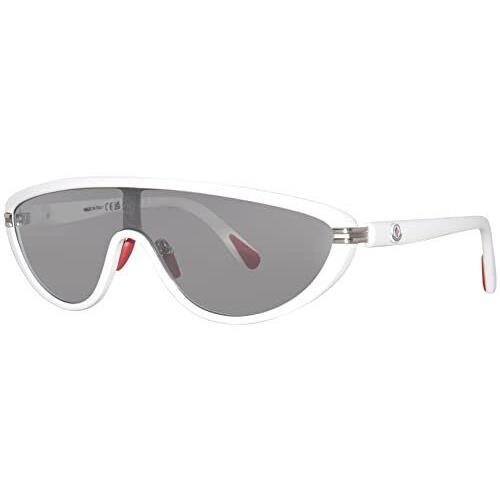 Moncler Sunglasses ML 0239-21C Solid White / Smoke Silver Lens Omm