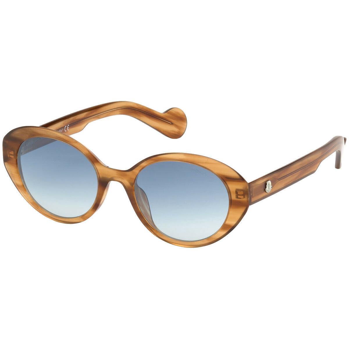 Moncler ML 0077-47W Sunglasses Light Brown / Blue Gradient 50mm