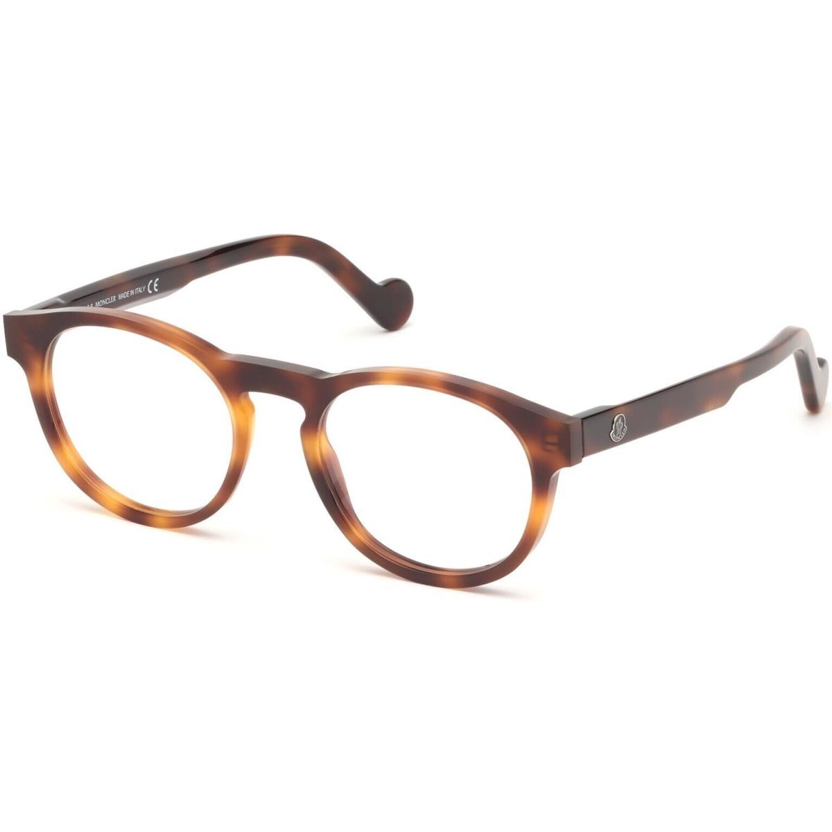 Moncler ML5051 052 Tortoise Plastic Round Optical Eyeglasses Frame 52-20-150 ML