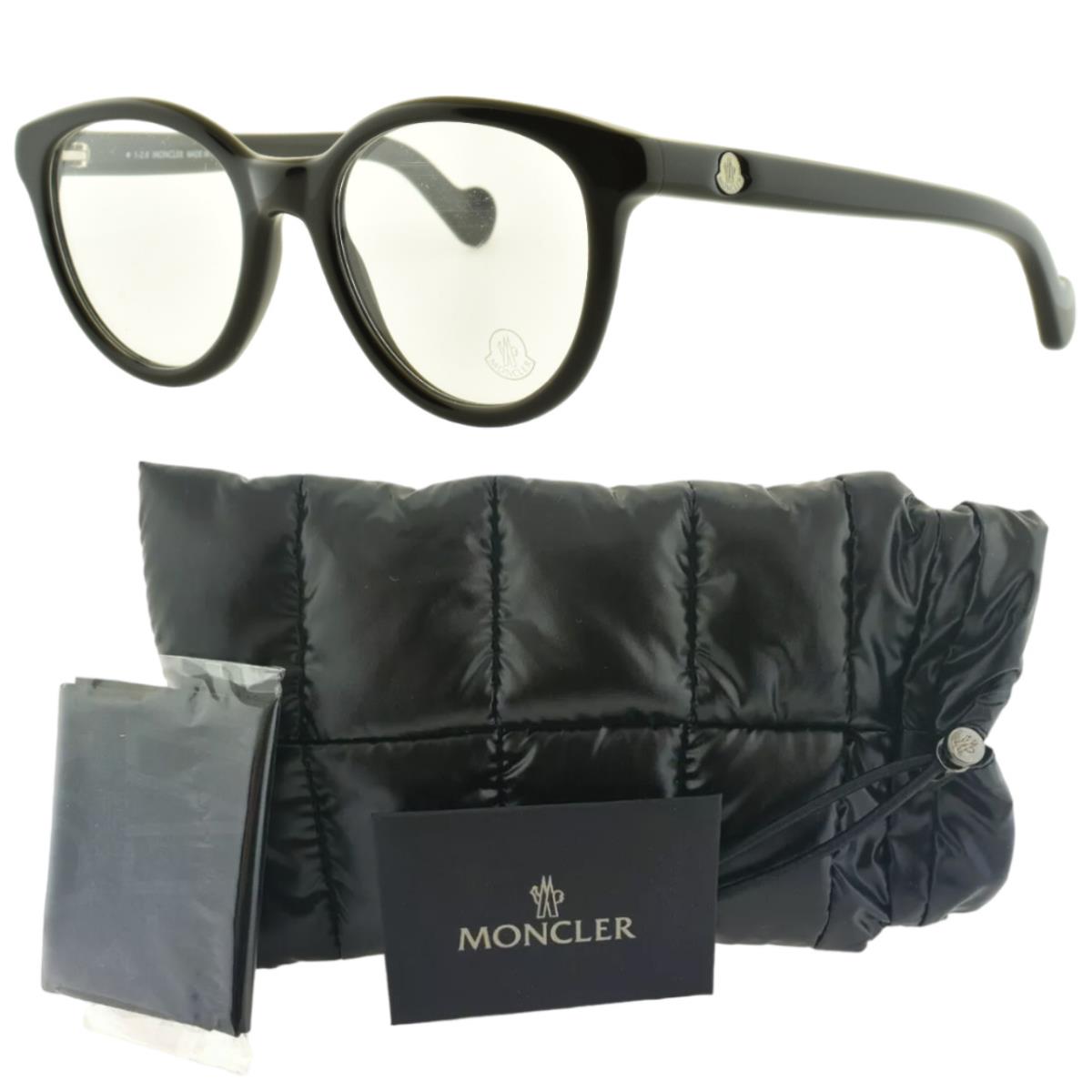 Moncler ML5043 001 Black Round Full Rim Unisex Optical Frame