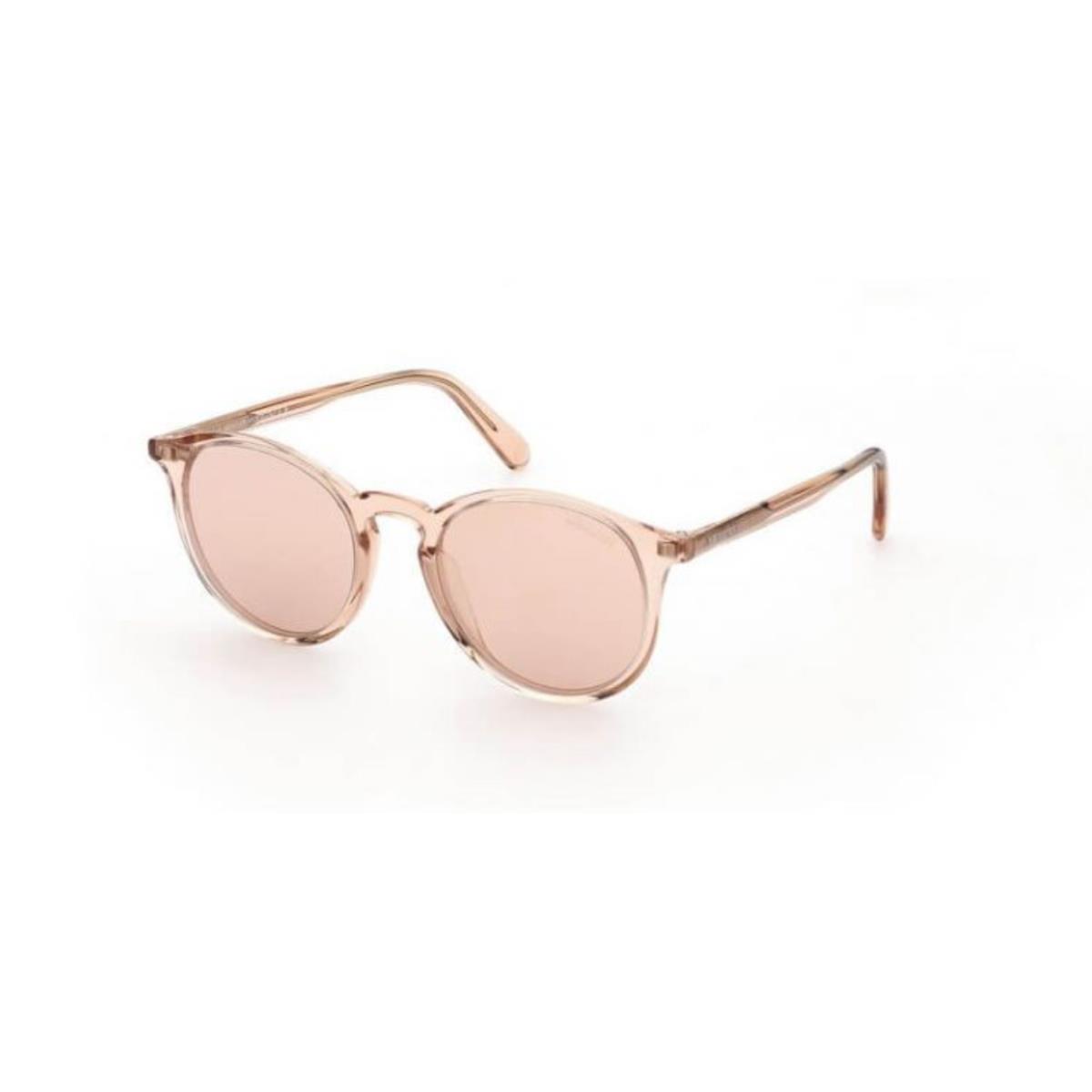 Moncler Sunglasses ML 0213-72Z Transprnt Pink w/ Beige Lens 50mm