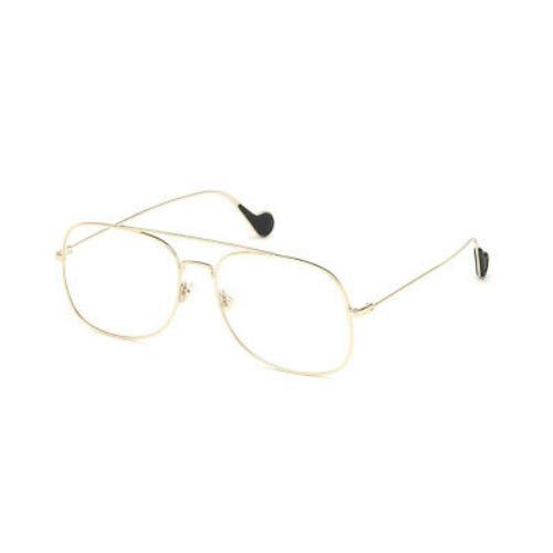 Moncler ML 5060 032 Men Eyewear Optical Frame Pale Gold Square Pilot