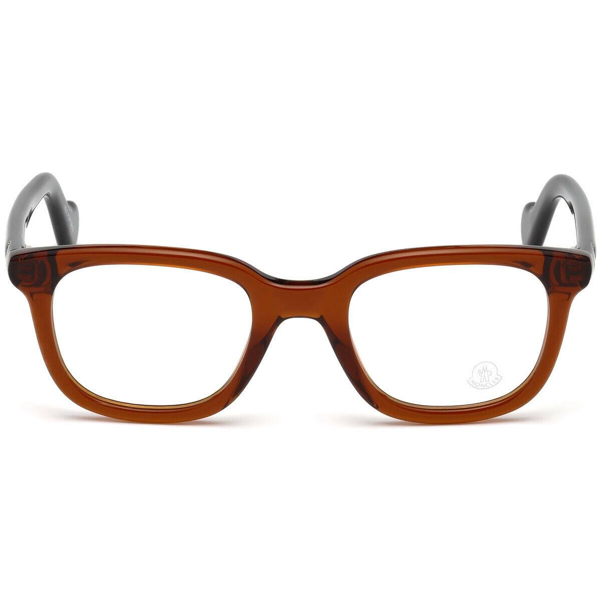 Moncler ML5003 052 Brown Bold Plastic Eyeglasses Frame 50-22-145 Italy 5003