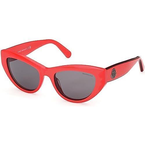 Moncler Sunglasses ML 0258-66A Red W/ Gray Lens 53mm