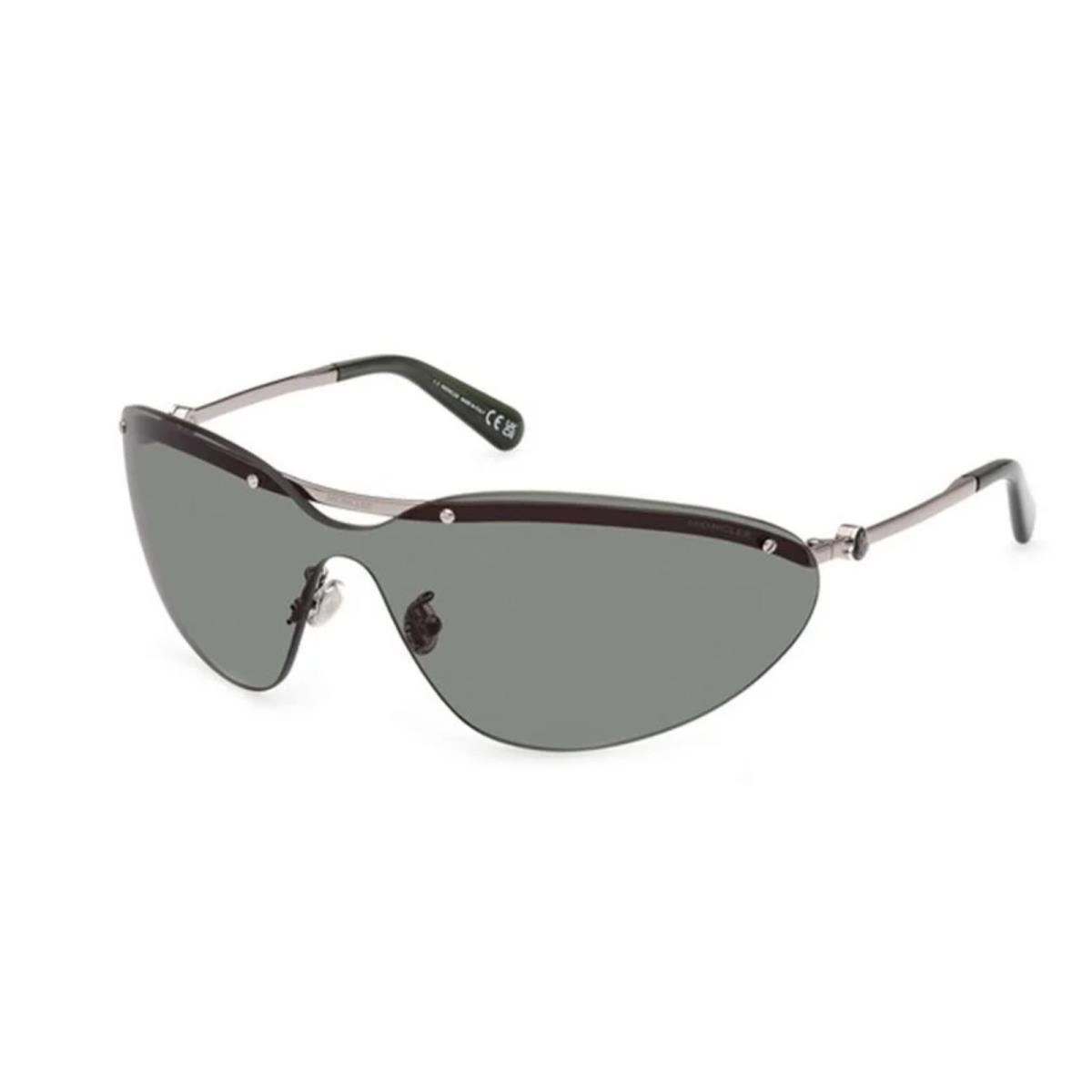 Moncler Sunglasses ML0255-14N Shinny Light Ruthenium w/ Green 0mm