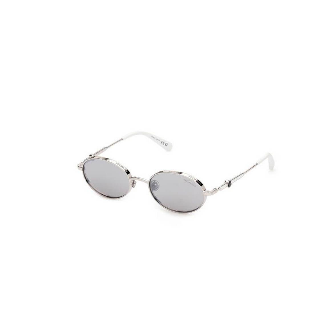 Moncler Sunglasses ML0224-16C Silver W/ Smoke Lens 52mm