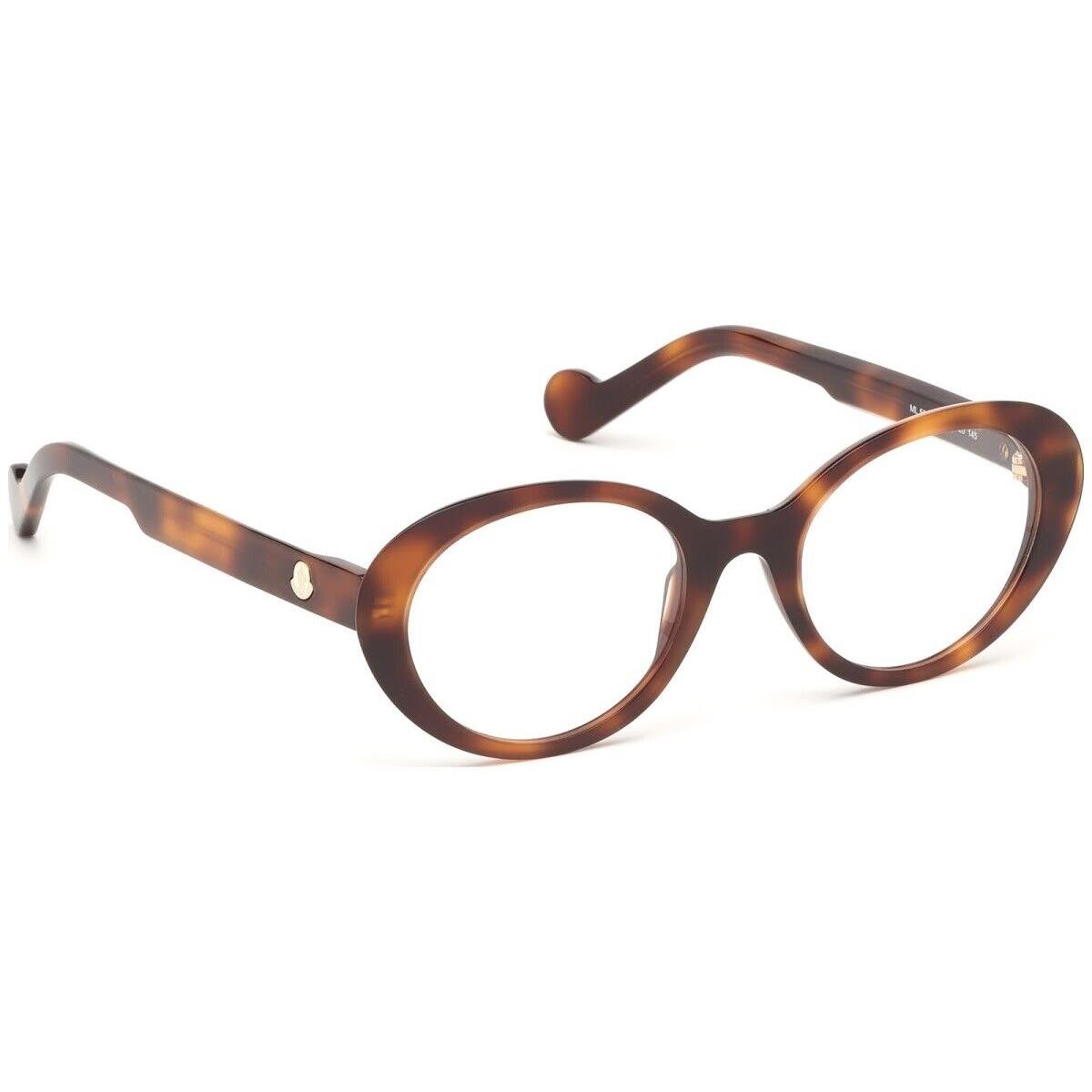 Moncler ML5050 052 Havana Tortoise Oval Plastic Eyeglasses Frame 50-20-145 5050