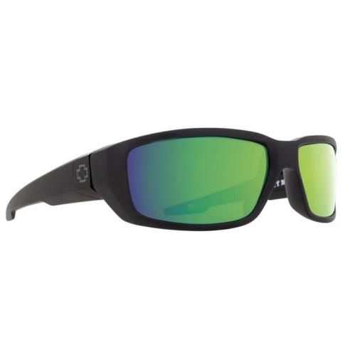 Spy Optic Dirty MO Sunglasses - Matte Black / Happy Brnz Polar Green Spectra