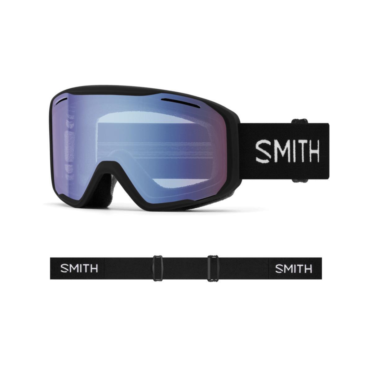 Smith Blazer Snow Goggles 2024 Black w/ Blue Sensor Mirror Lens
