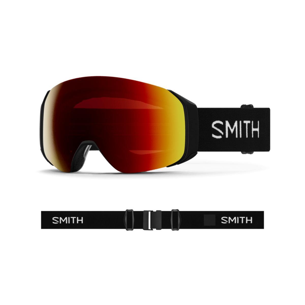 Smith Blazer Snow Goggles 2024 Black w/ Red Sol-X Mirror Lens