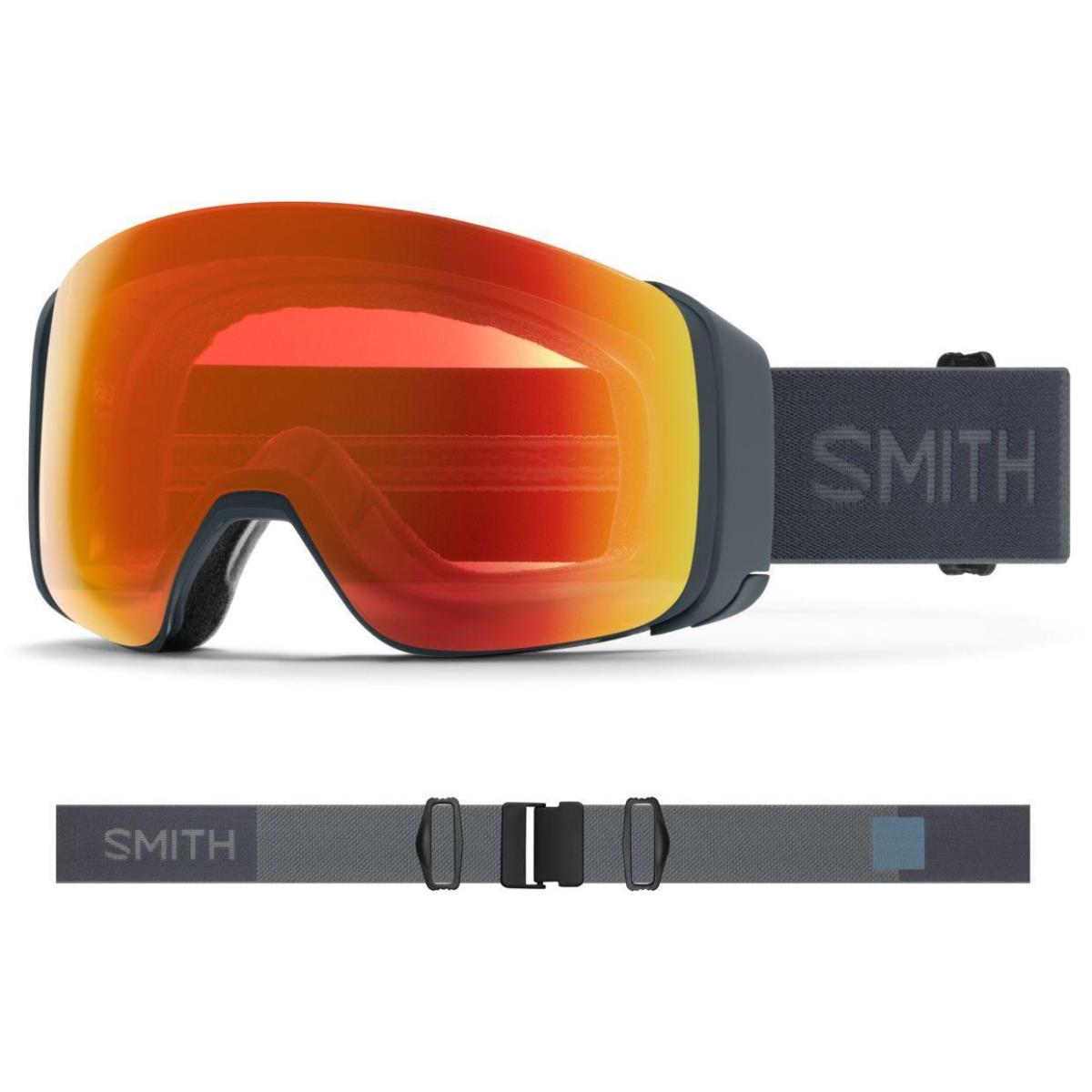 Smith 4D Mag Goggles Slate - Chromapop Everyday Red Mirror