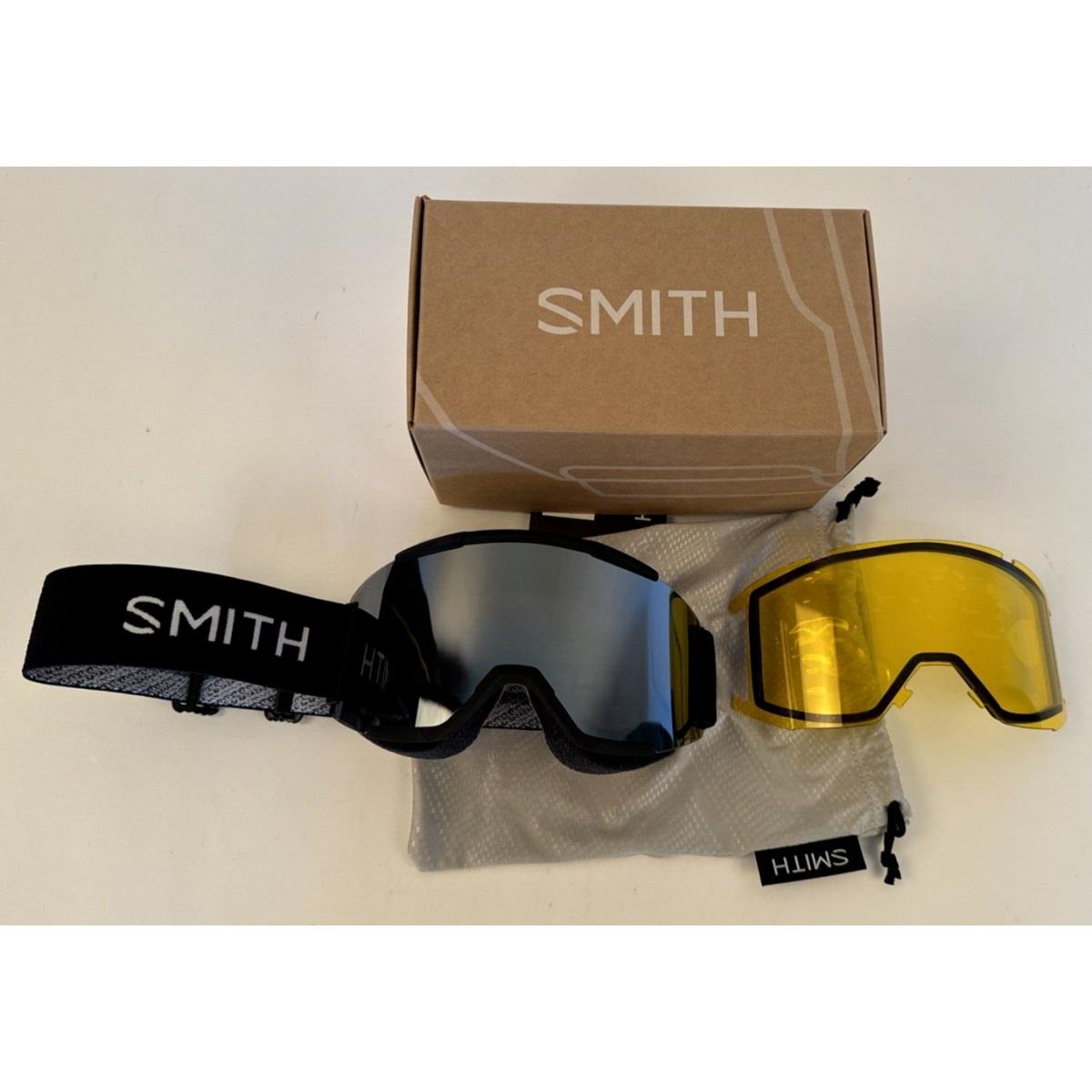 Smith Squad Snow Goggles Black+ Chromapop Sun Platinum Mirror Lens