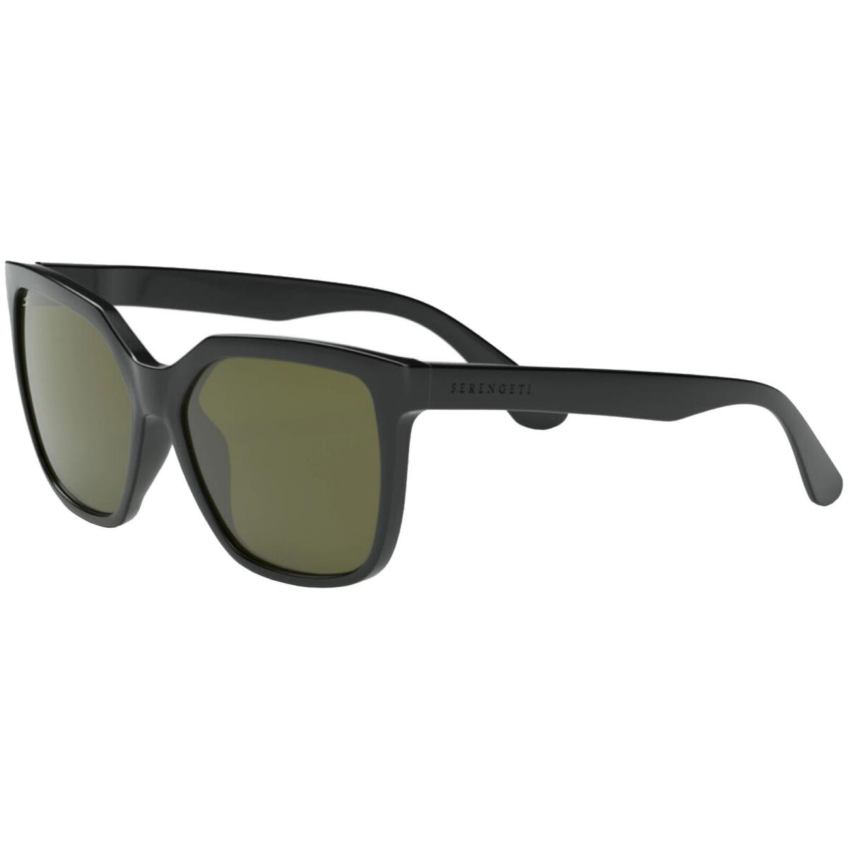 Serengeti Wakota Polarized Women`s Shiny Black Square Sunglasses SS536002 Italy