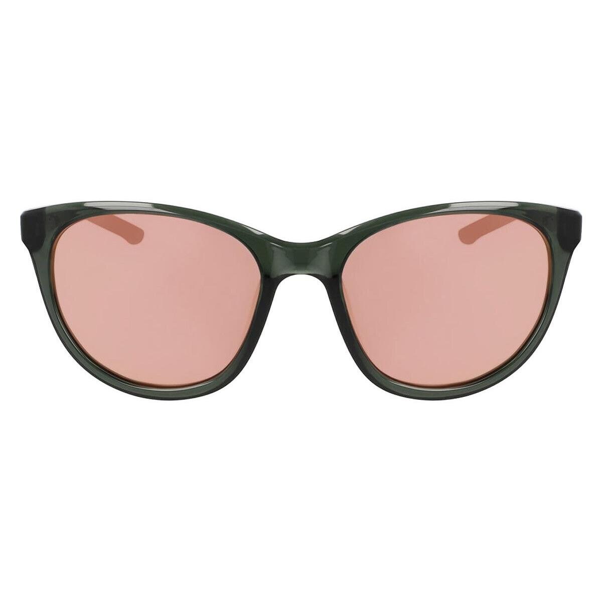 Nike City Hero S EV24007 Women Sunglasses Vintage Green 52mm - Frame: Vintage Green, Lens: Rose Gold Mirrored