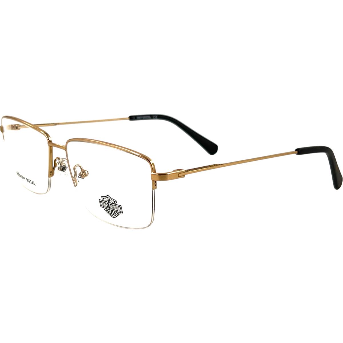 Harley Davidson HD0949 Mens Semi Rimless Eyeglass Frame 032 Pale Gold 58-16