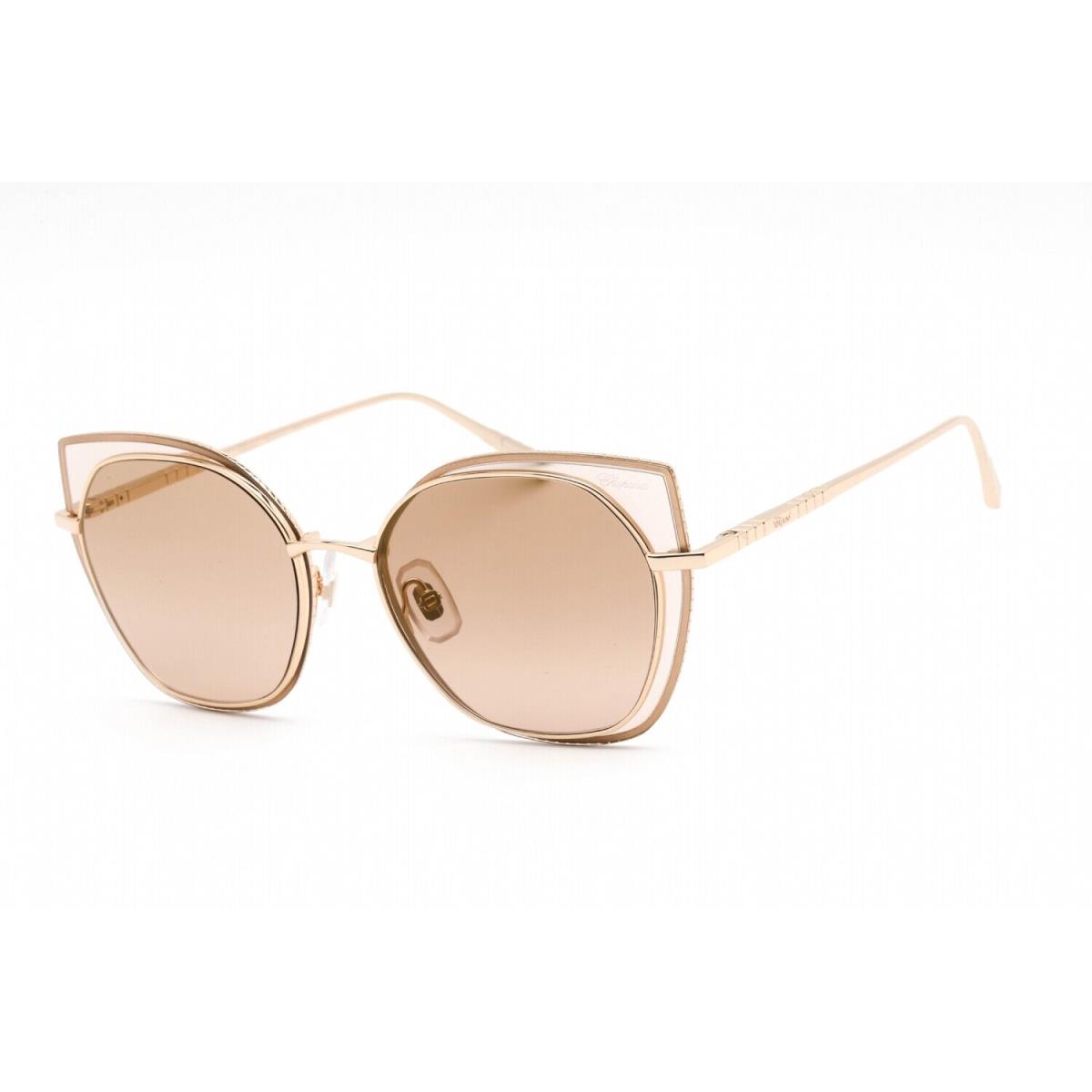SCHF74M 300G Sunglasses Rose Gold Frame Brown Mirror Gold Lenses 59mm by Chopard