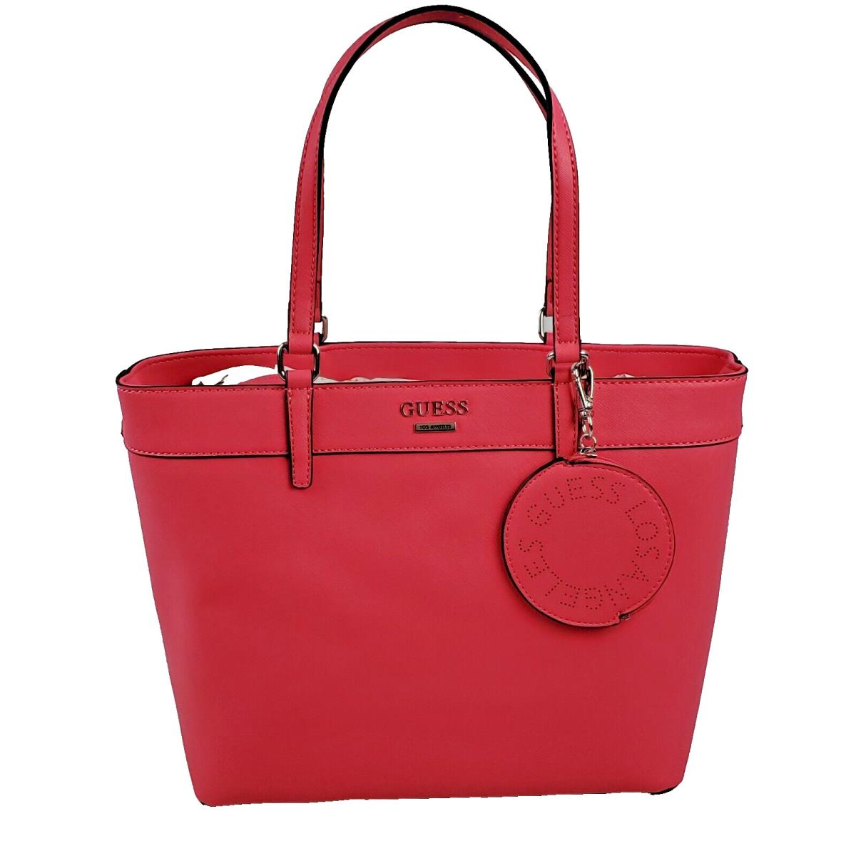 Guess Los Angeles Medium Pink Tote Bag Purse with Detachable Coin Pouch